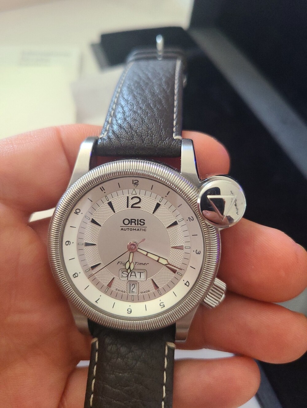Oris Flight Timer Day Date 42mm 01 635 7568 4061 Automatic Mens Watch